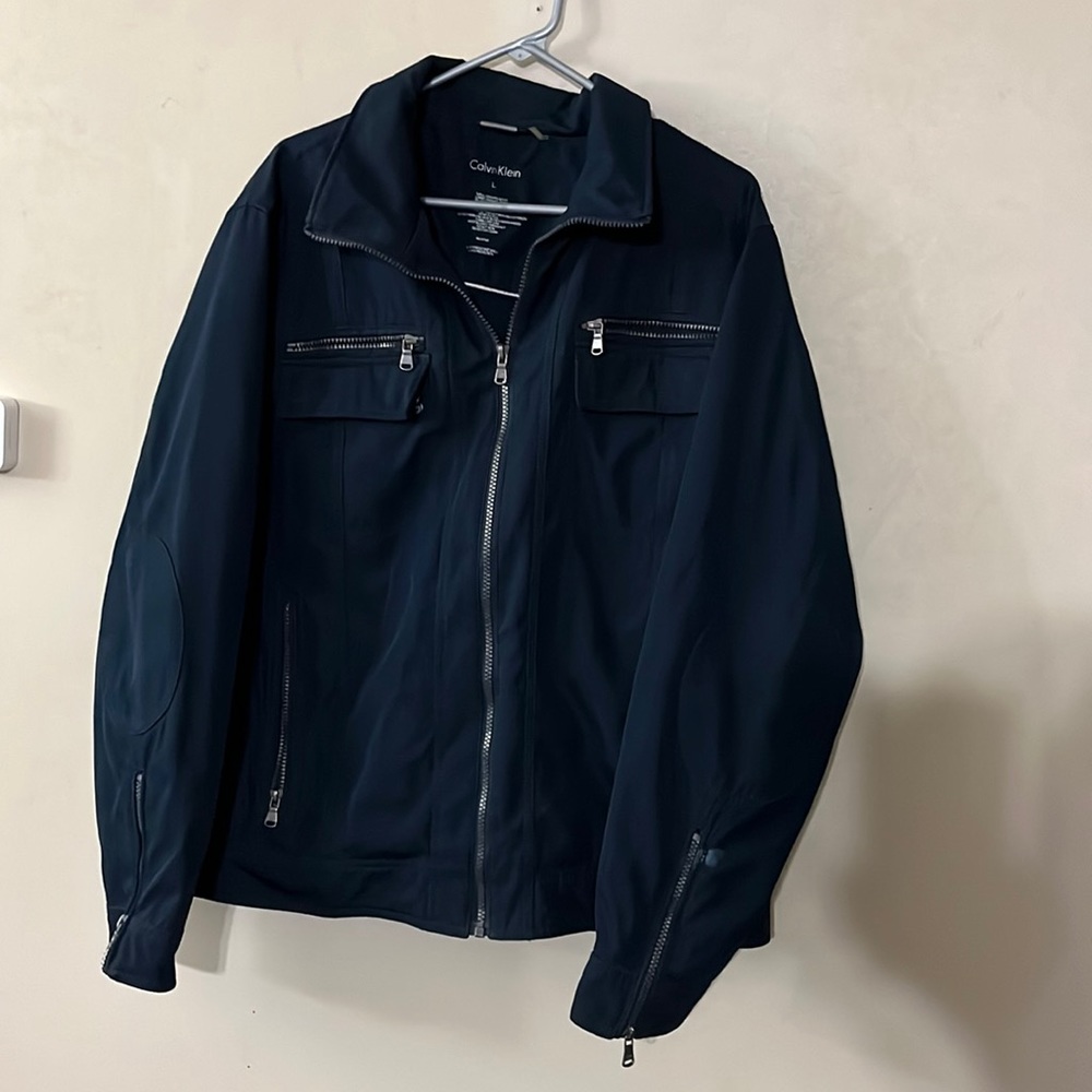 Calvin Klein Blue Wind/Water Resistant Jacket size L